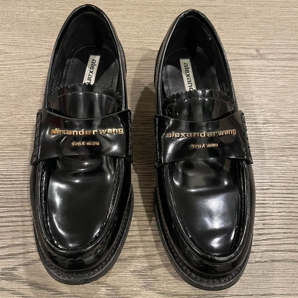 Alexander Wang Carter Leather Logo Loafer